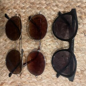 Stylish Sunglasses Set - Black and Brown